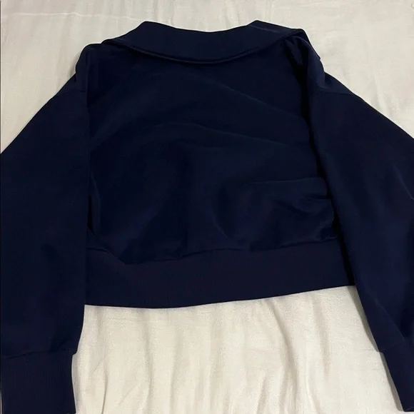 Beyond Yoga Funnel Neck Sweater NWT Size XS Navy Blue - Picture 2 of 8
